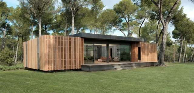 maison ossature bois contemporaine