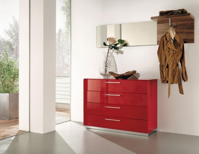 meuble-entrée-moderne-commode-rouge