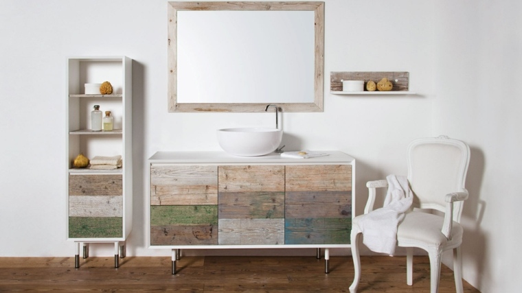meuble salle de bain bois tiroirs
