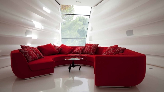 meubles-contemporains-idée-originale-canapé-couleur-rouge