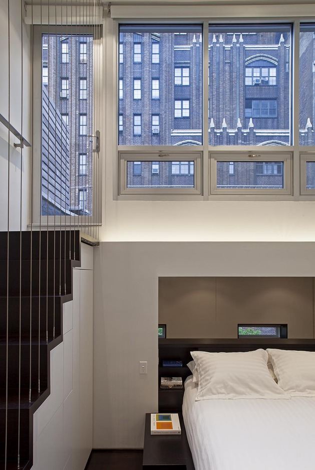 chambre à coucher de ce loft design new-yorkais spécial minimaliste style