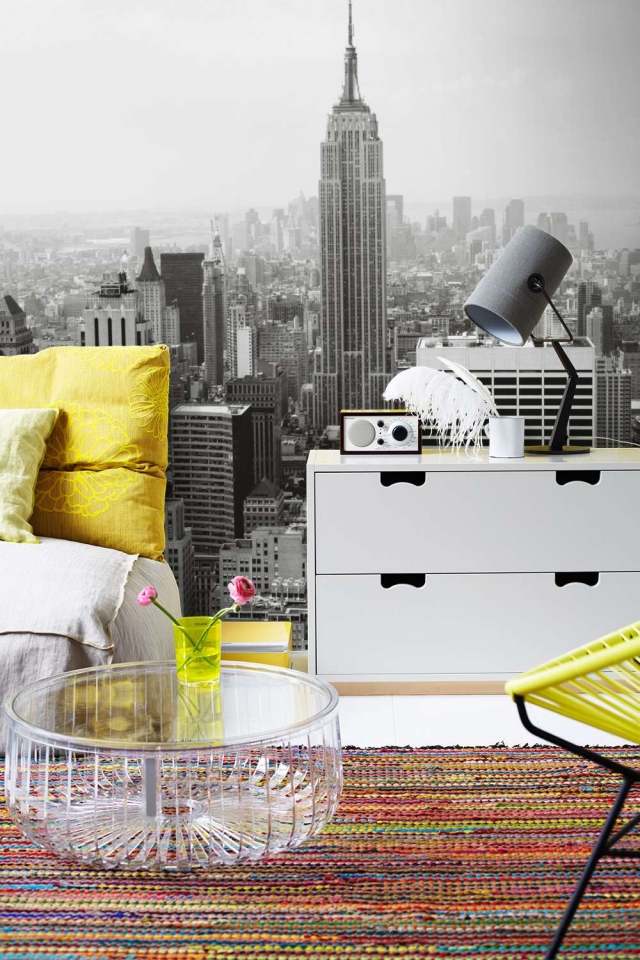 papier-peint-New-York-chambre-coucher-Empire-State-Building-noir-blanc