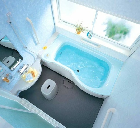 petite salle de bain design baignoire