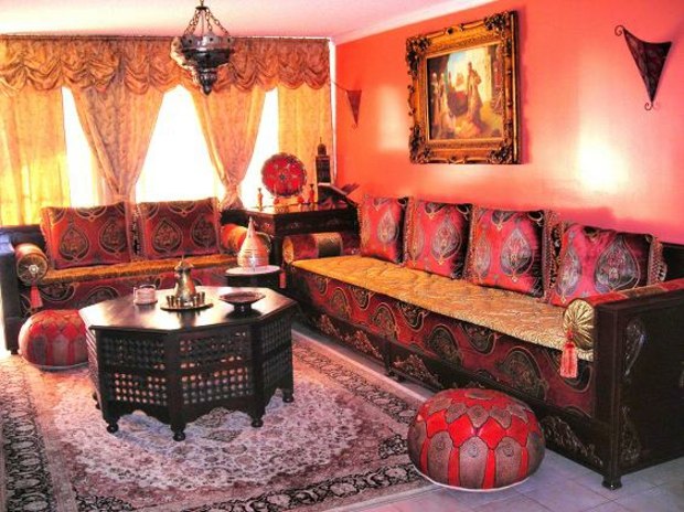 salon marocain design riche en textures