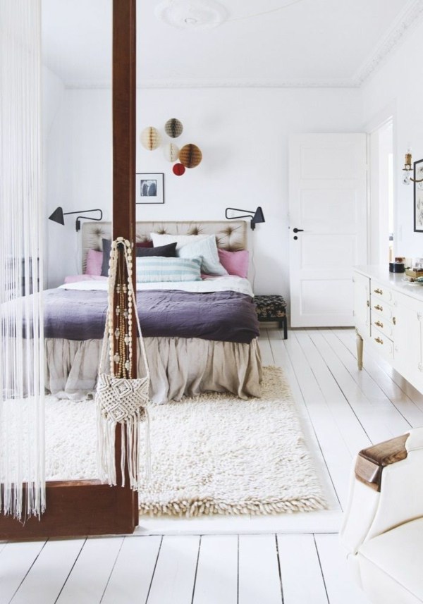 blanc tapis doux pour la chambre est une super solution confort douceur