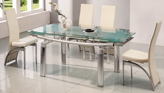 table-extensible-salle-à-manger-matériau-verre-idée-originale-