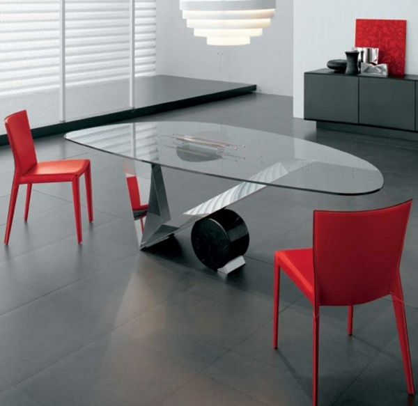 table verre design contemporain