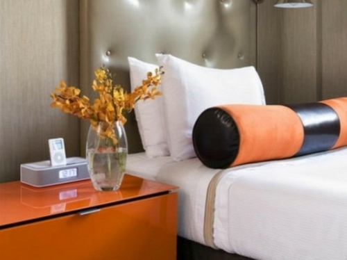 zoom meuble rangement orange