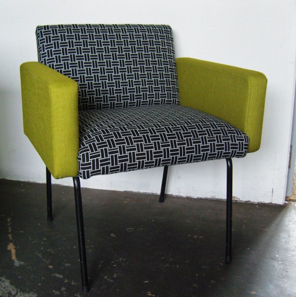 Combinaison vert et gris du fauteuil