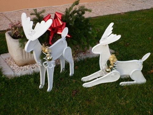 Décoration Noël extérieur avec des cerfs