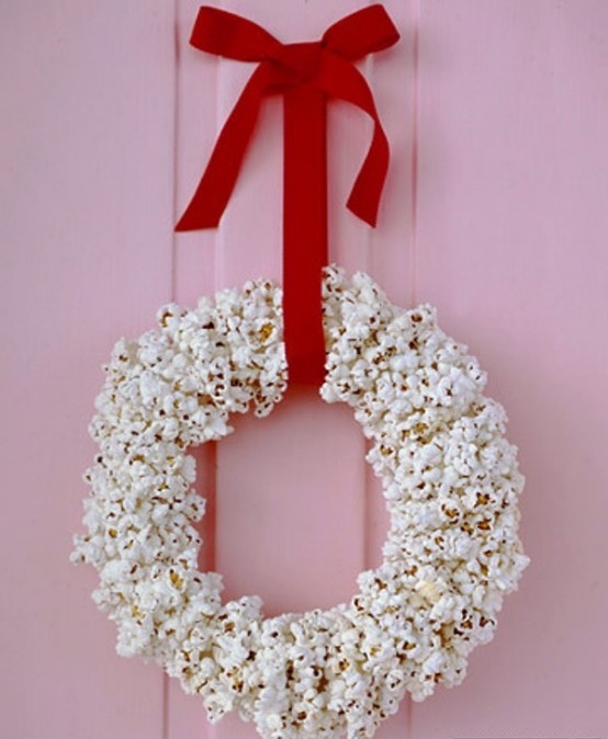 Popcorn en décoration de Noël