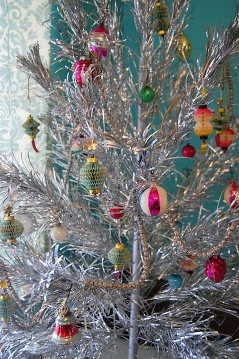 arbre Noel argente deco