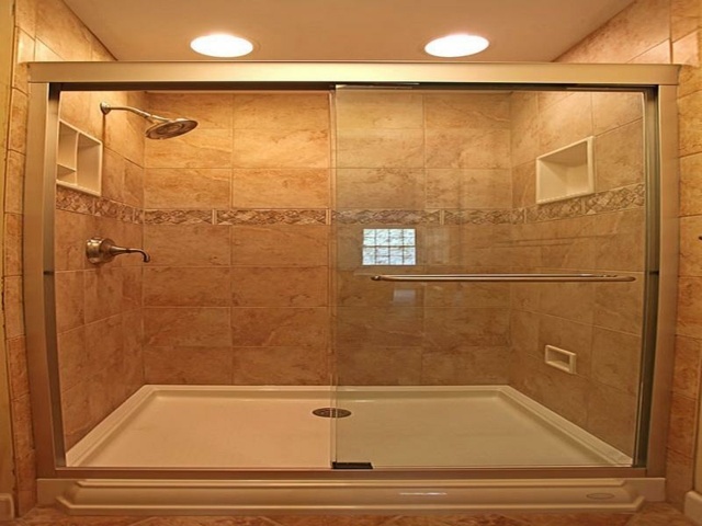 cabine de douche beige moderne