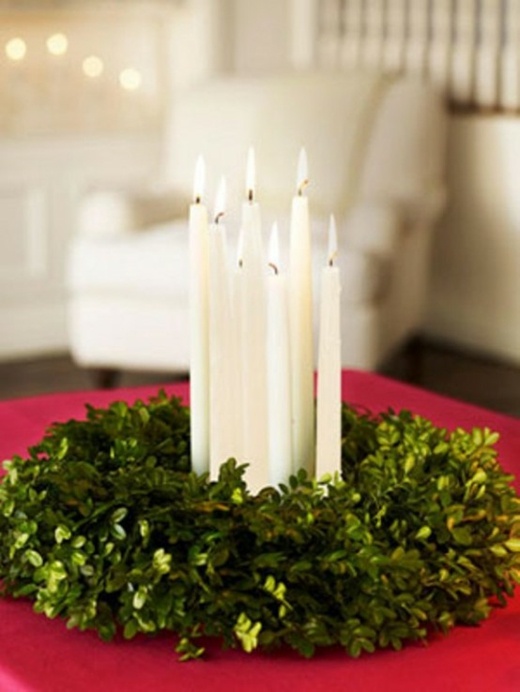 centre table bougies de Noël