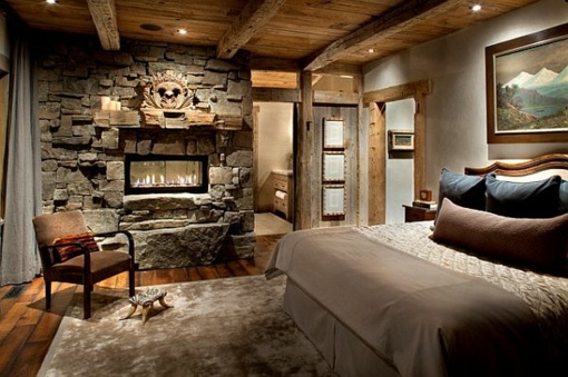 chambre coucher style elegant cheminee