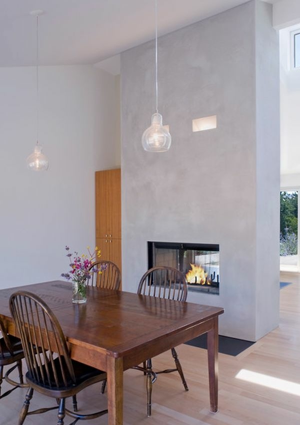cheminée design minimaliste beton