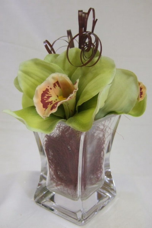 deco orchidee vase transparent