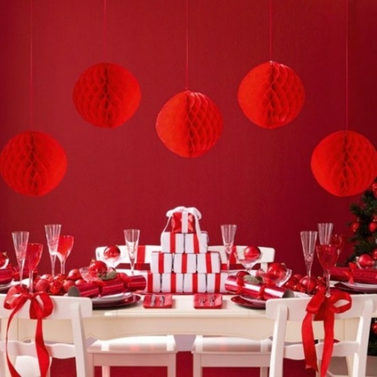 deco rouge table Noel
