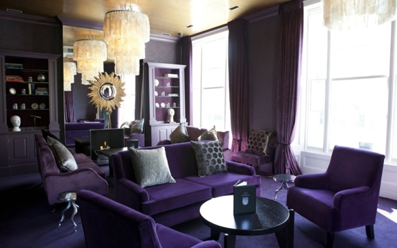 deco salon elegant violet