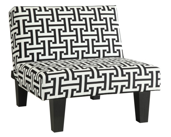 fauteuil design noir blanc DHP Furniture