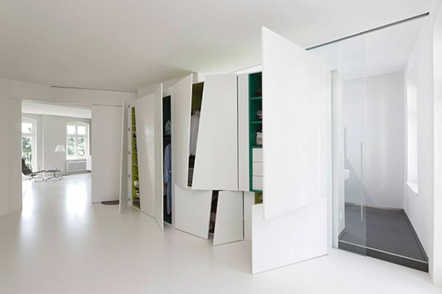armoire spacieuse blanche design