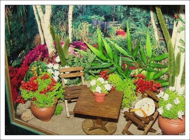 jardin decoration bois pots 