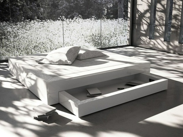 lit avec rangement minimaliste RECHTECK Felix Schwake