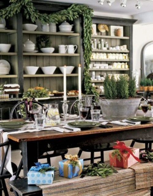 magnifique salle à manger elements verdure rustiques