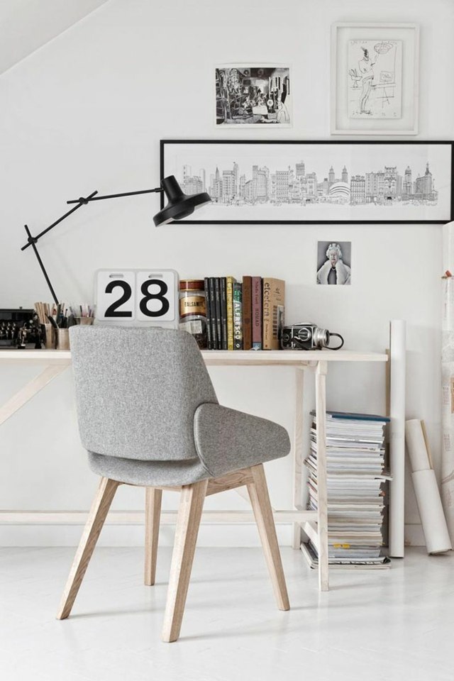 Simplisme scandinave naturel chaise de bureau déco gris 