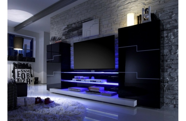 meuble tv noir design buzz