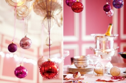 Déco fête délicate rose gamme pour Noël
