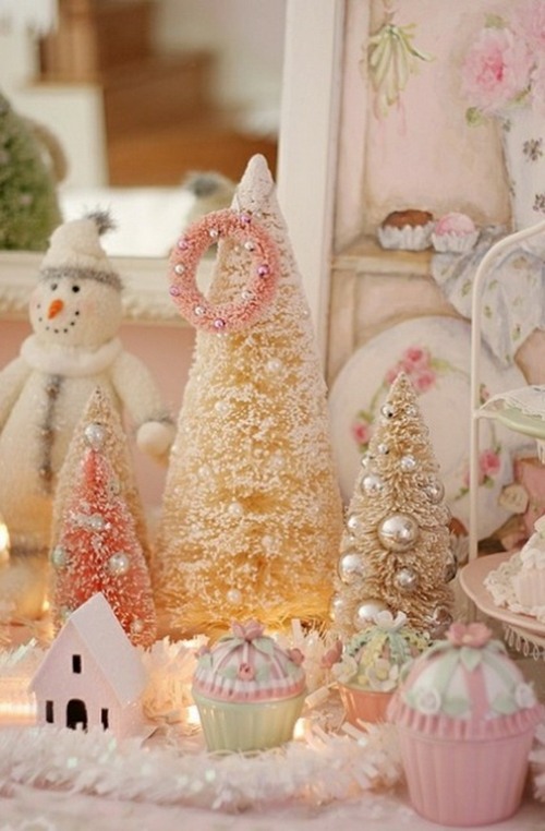 élégance douceur fête sapins de Noël pour une décoration pastel