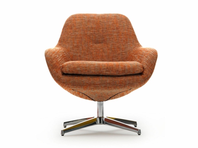 Style rétro par LEOLUX orange fauteuil vintage