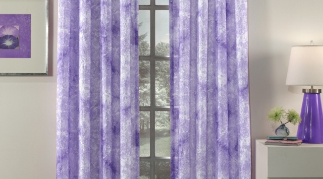 rideaux voilages bleu violet