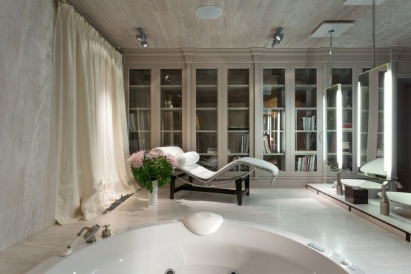 salle bain elegante baignoire