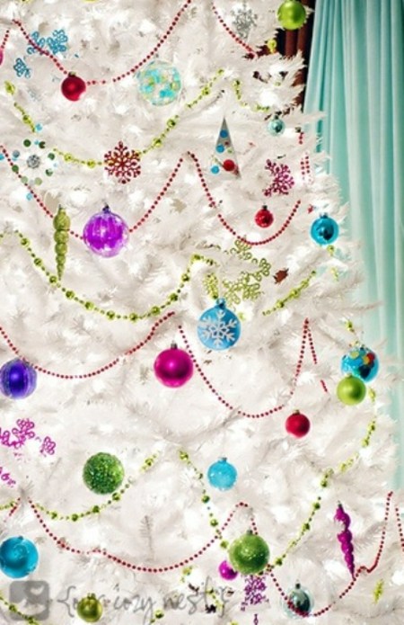 sapin Noel ornaments colores