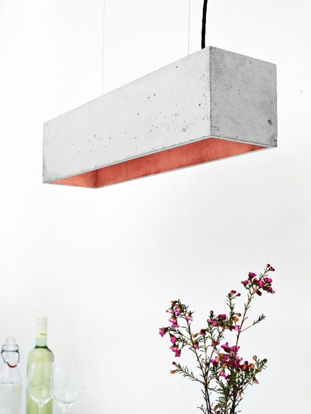 suspension luminaire en beton par Stefan Gant