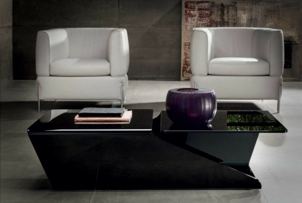 table de salon moderne gris fonce