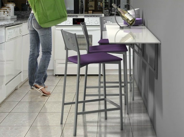 Design moderne et original petit espace tabourets hauts table 