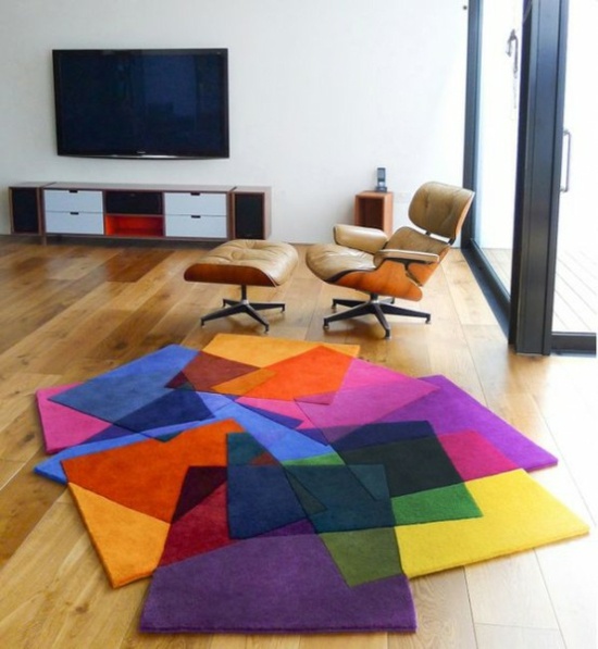 tapis orginaux multicolore design