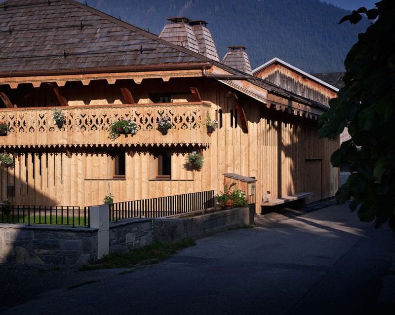 bois extérieur montagne bois modèle de maison moderne villa france jka fuga contemporain morzine france