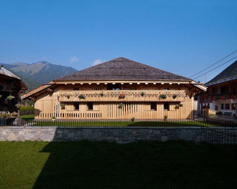 montagne bois modèle de maison moderne villa france jka fuga contemporain morzine france
