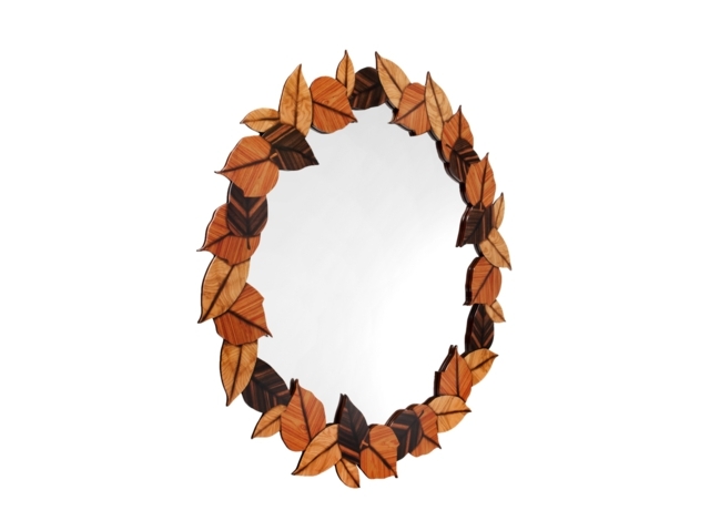 Miroir thématique saison cadre déco feuilles automnales 