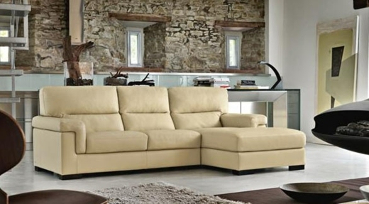 canape deco cuir beige