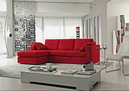 canape elegant moderne rouge