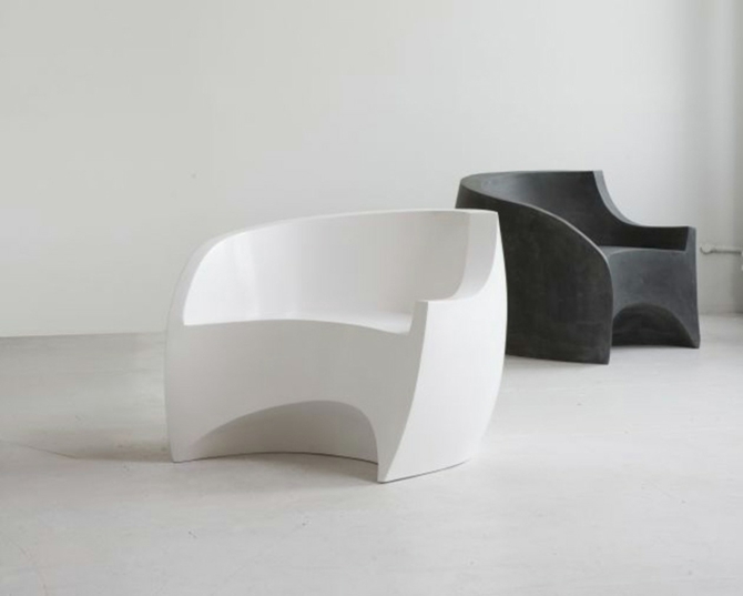 chaise design moderne noir blanc