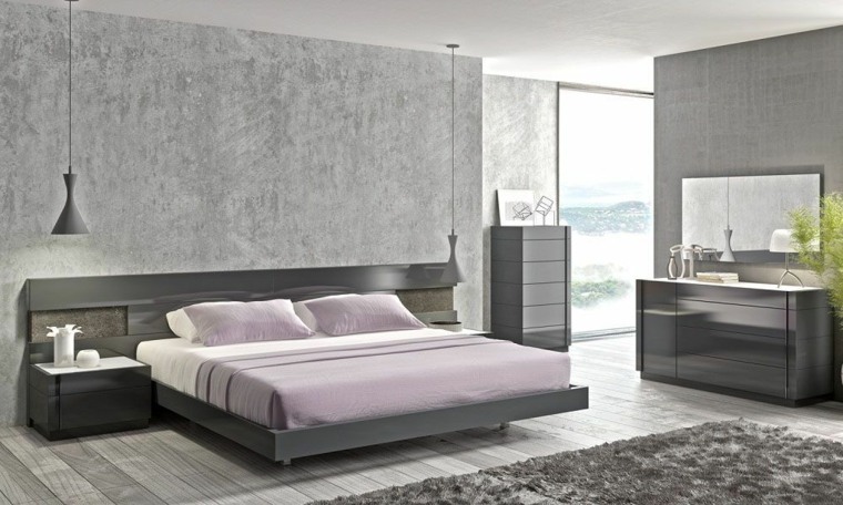 chambre moderne couleur chambre gris