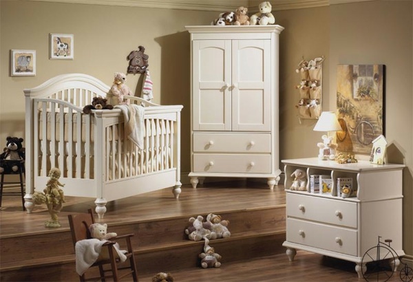 décoration chambre bébé vintage idee bébé lit bois blanc rêve