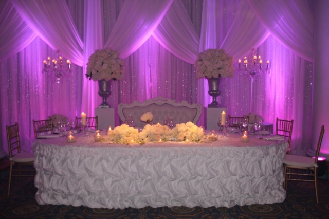 decoration glamour mariage table couple