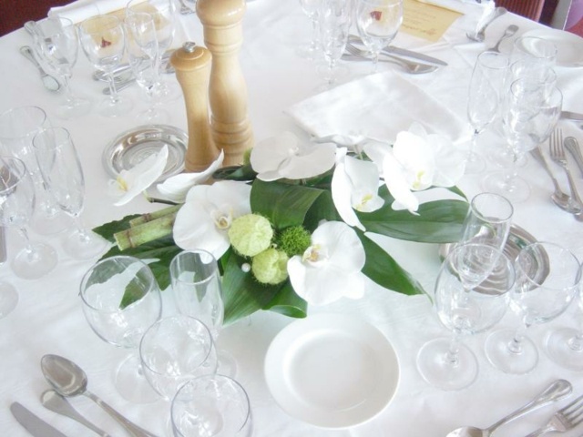 decoration mariage centre de table orchidees